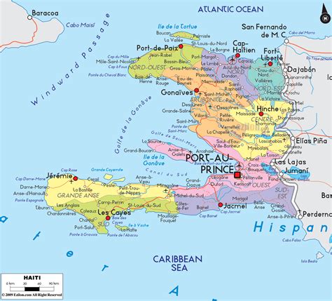 haiti map with cities.